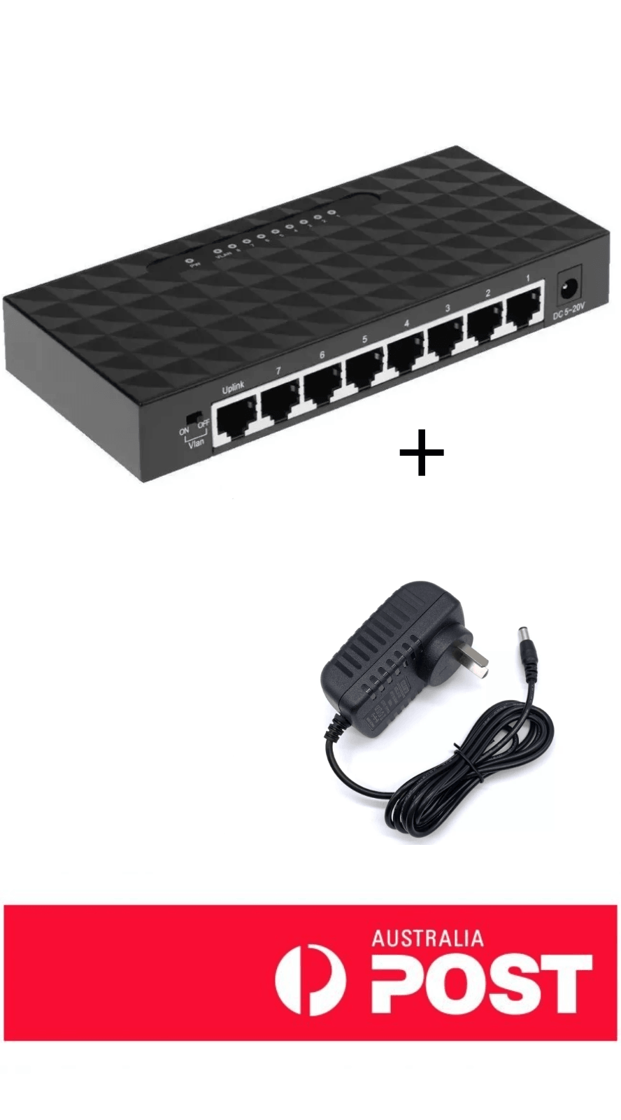 8Port Fast Ethernet Internet Switch VLAN Hub LAN Network Splitter Adapter - BESTA